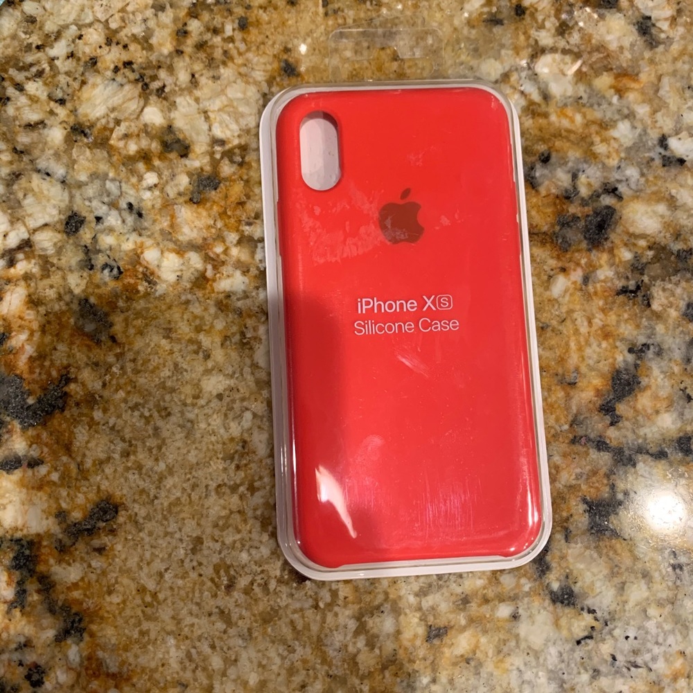 Red IPhone XS silicone case
